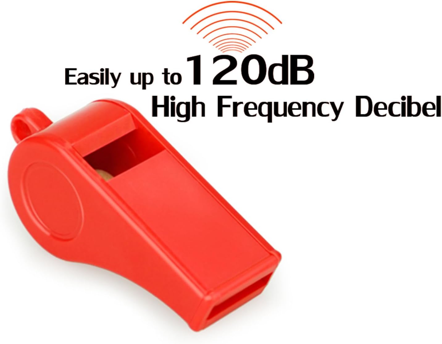 8-Pack Loud 120dB Safety Whistles with Lanyard - Bright Colored Plastic Emergency Whistles for Sports, Coaches, Lifeguards, Survival Kits & Outdoor Activities - Image 2