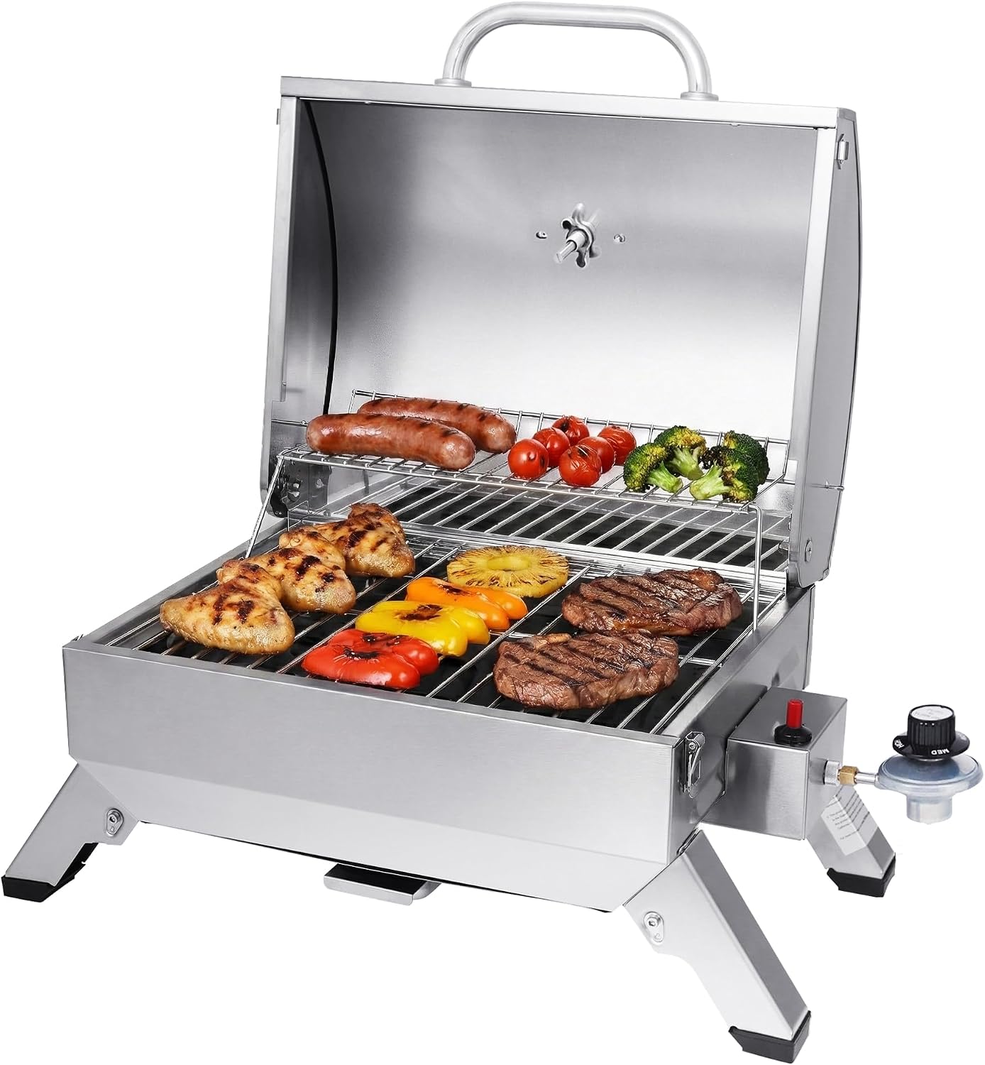 Royal Gourmet GT1001 S/S Portable Propane Gas Grill with Folding Legs - Image 2