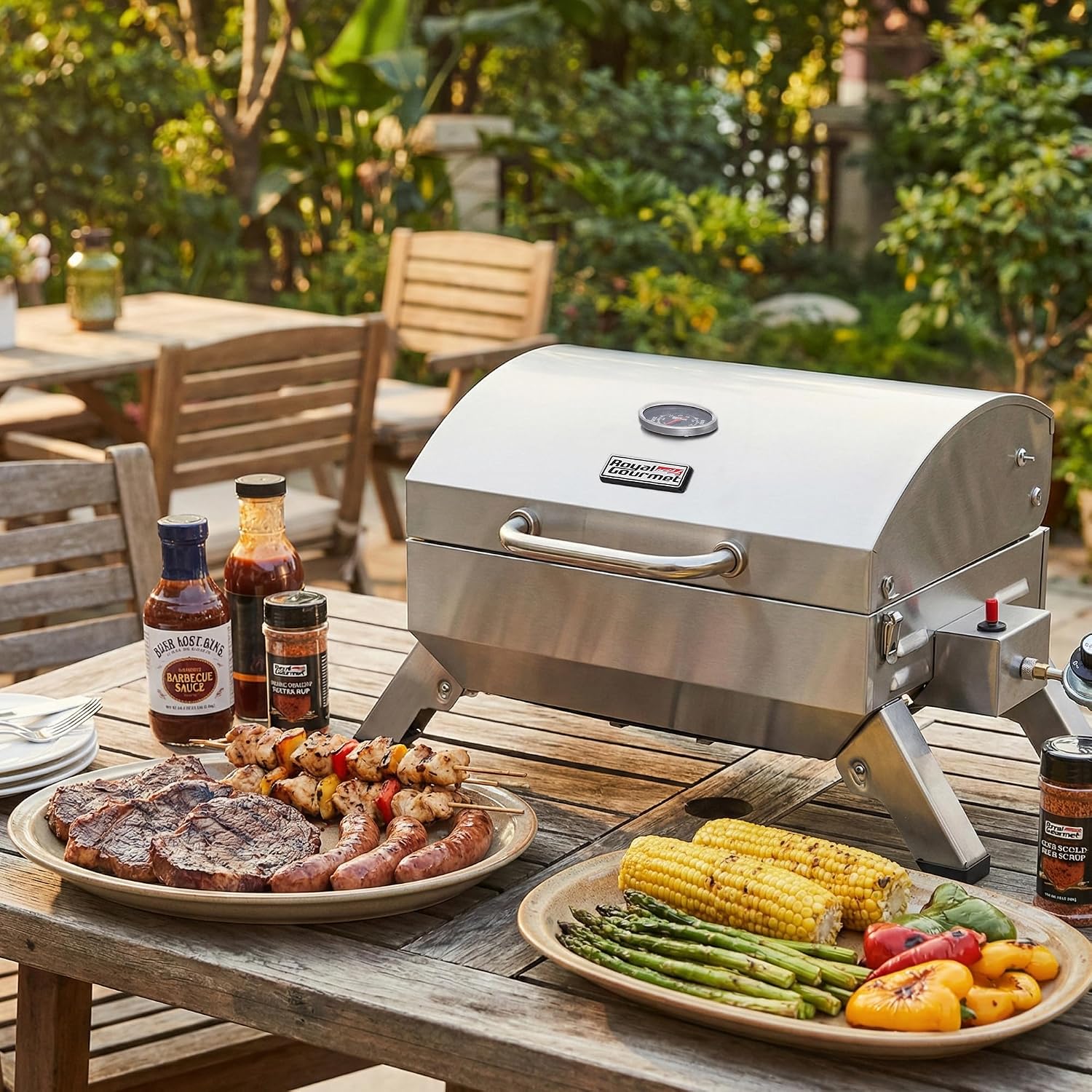 Royal Gourmet GT1001 S/S Portable Propane Gas Grill with Folding Legs - Image 11