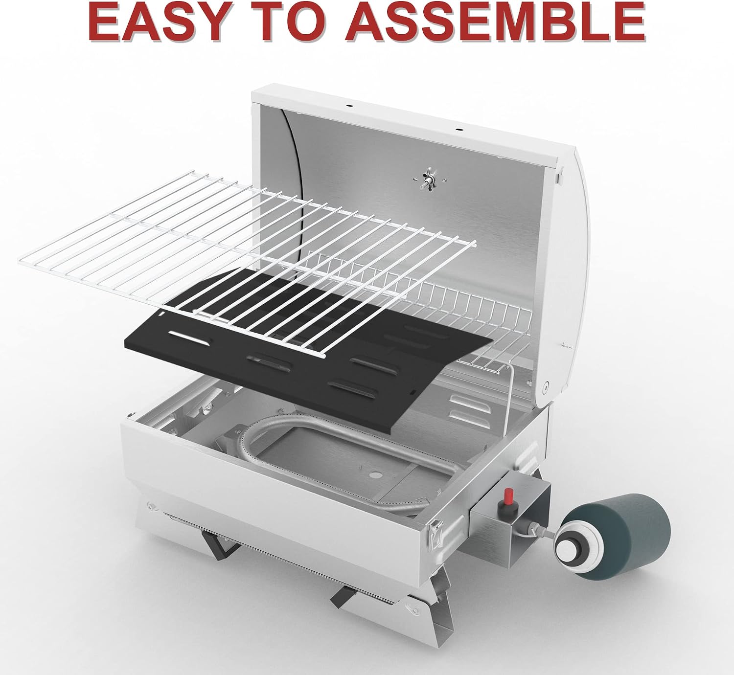 Royal Gourmet GT1001 S/S Portable Propane Gas Grill with Folding Legs - Image 7